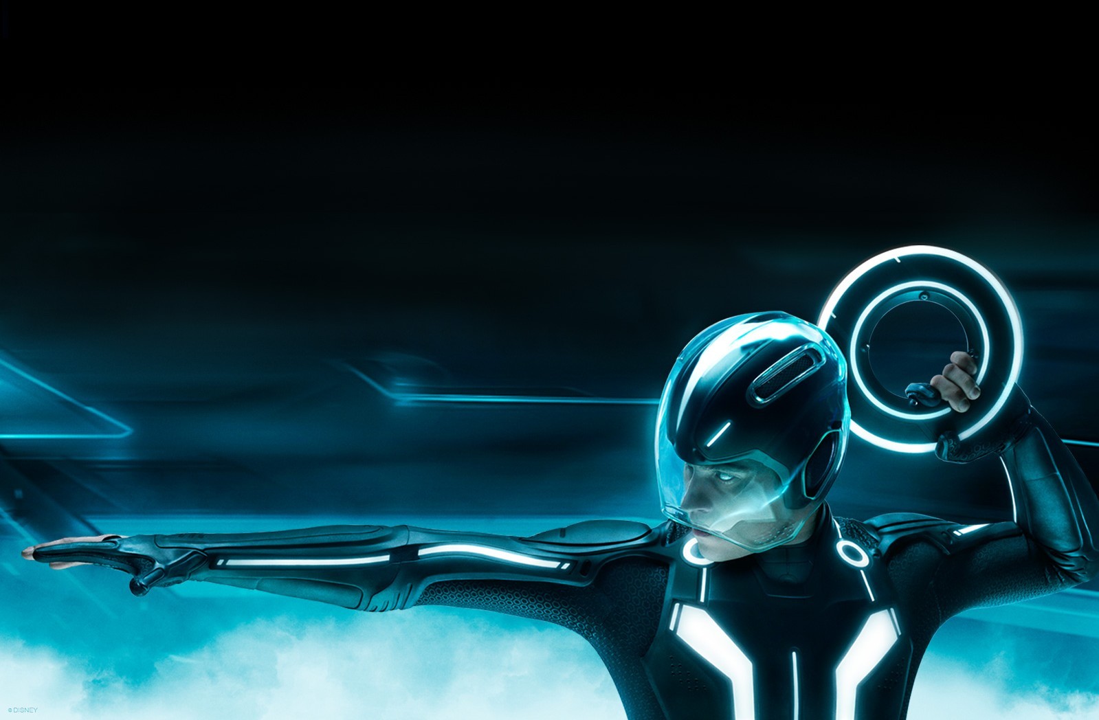 Tron character with disc
