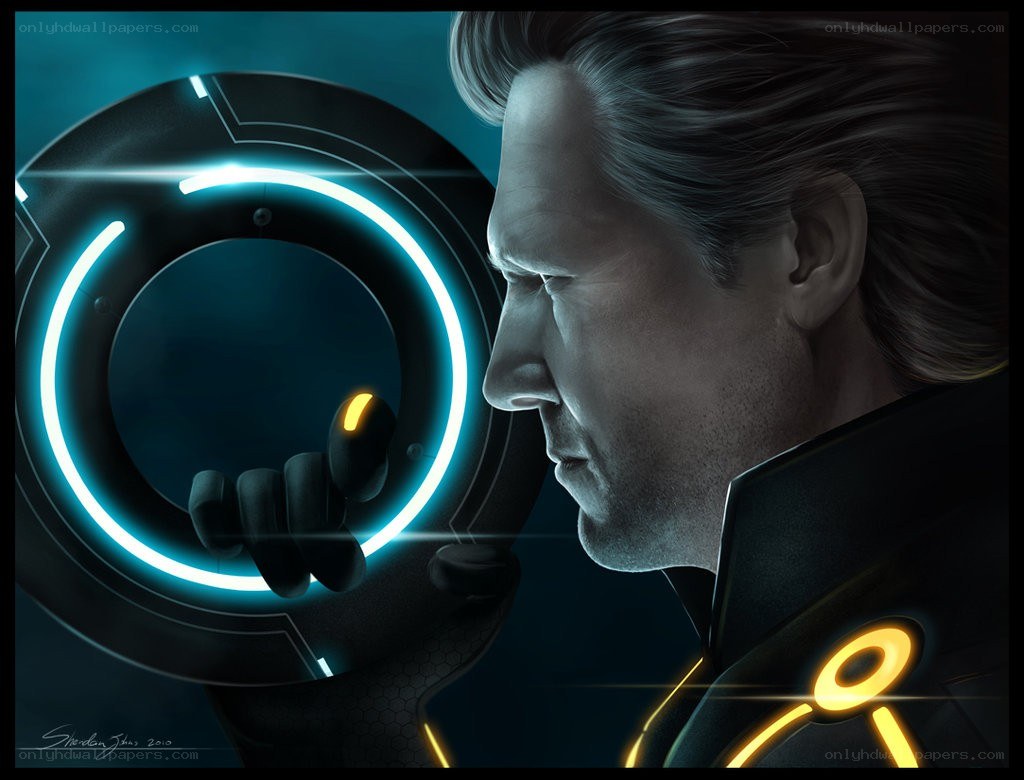 Tron character with light disc