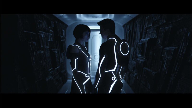 Tron characters in corridor