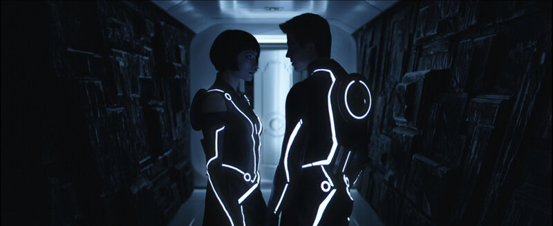 Tron characters in corridor