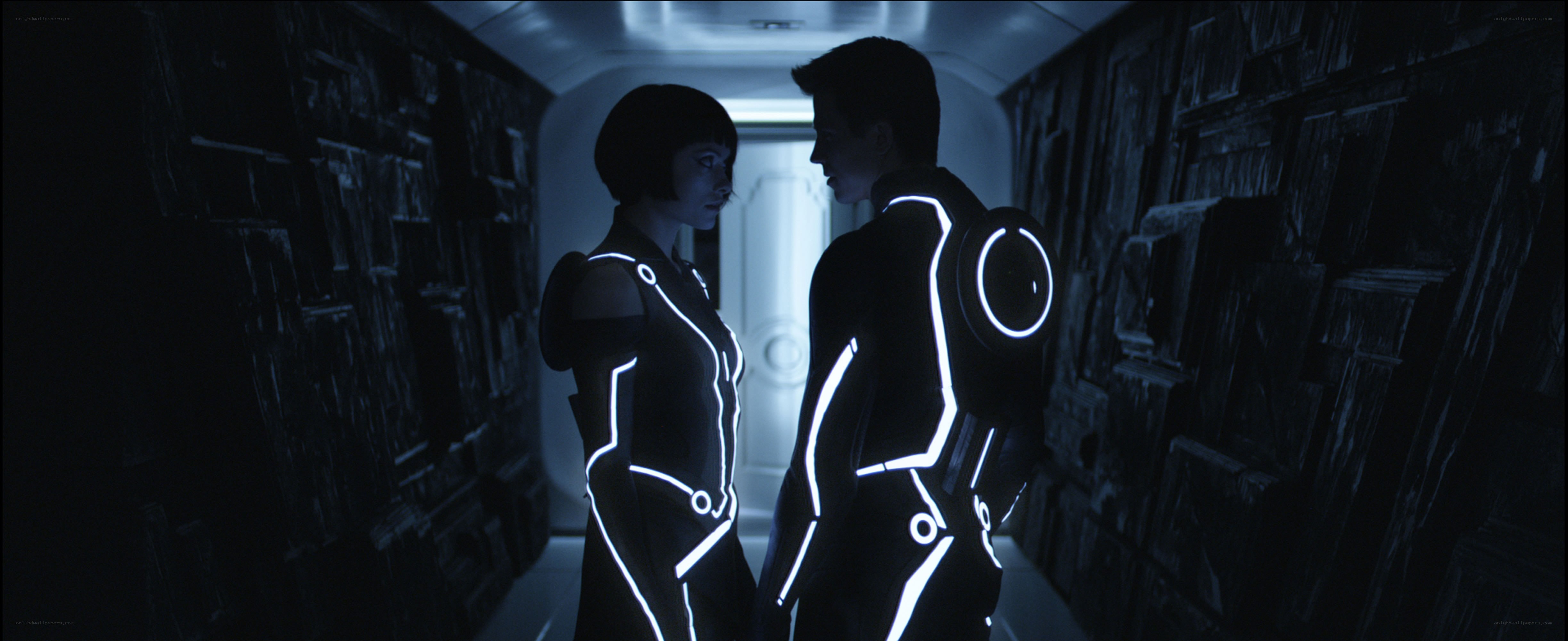 Tron characters in corridor