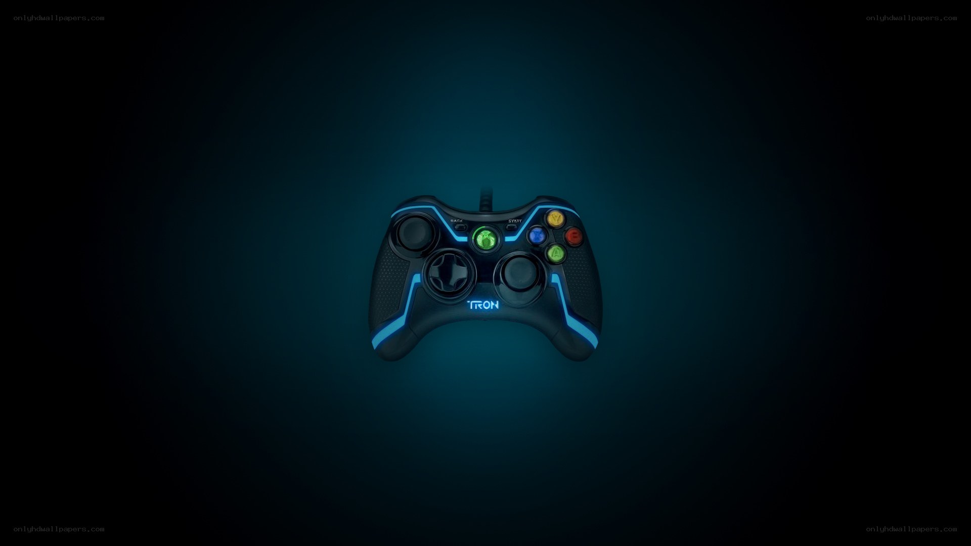 Tron controller on dark background