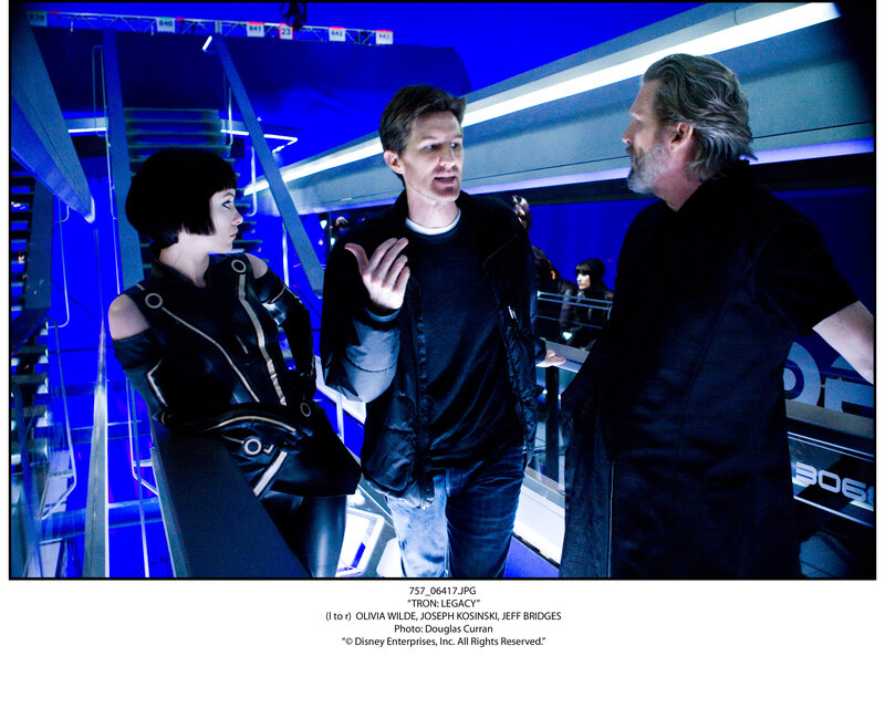 Tron Legacy cast on set