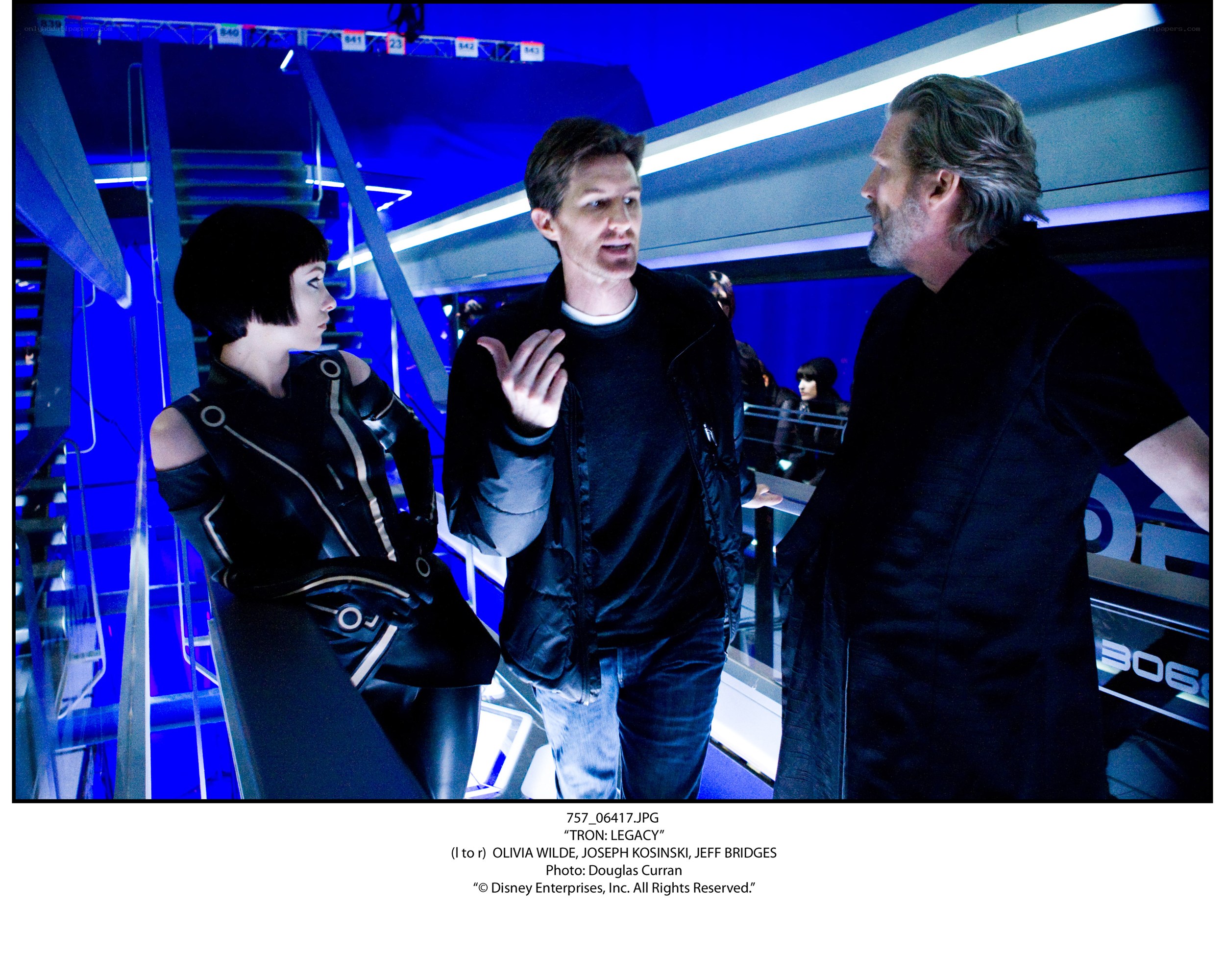 Tron Legacy cast on set