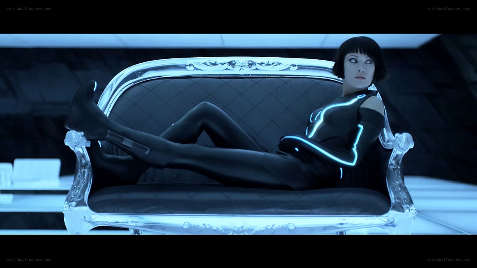 Tron: Legacy character on couch