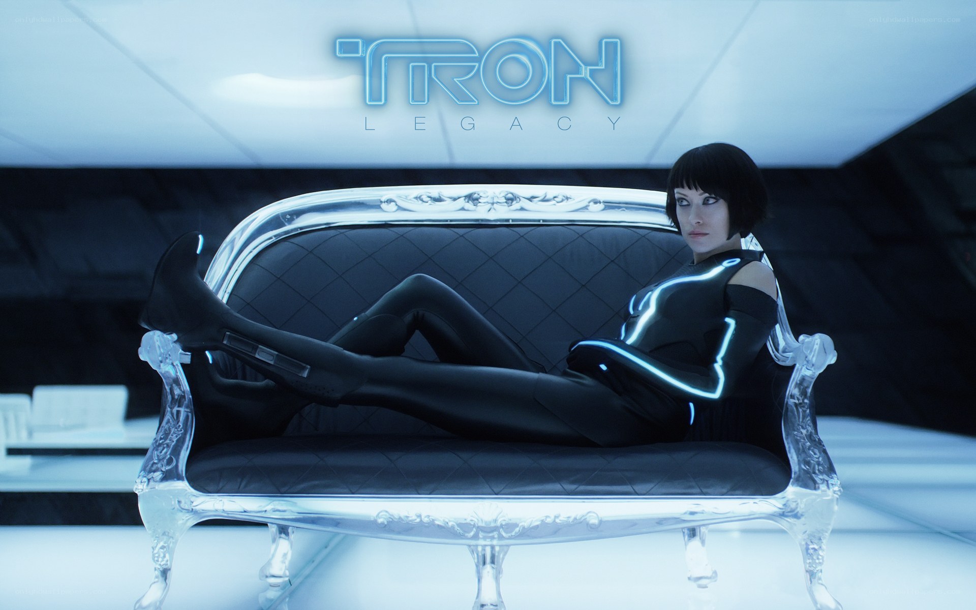 Tron Legacy character on couch