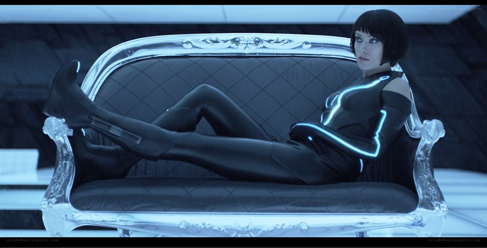 Tron: Legacy character on couch