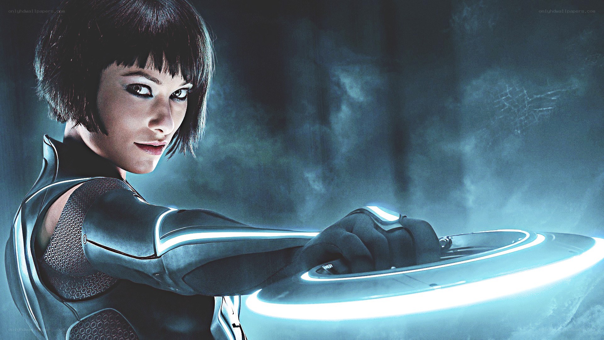 Tron: Legacy character with disc