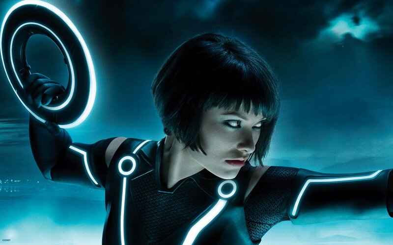 Tron: Legacy character with disc