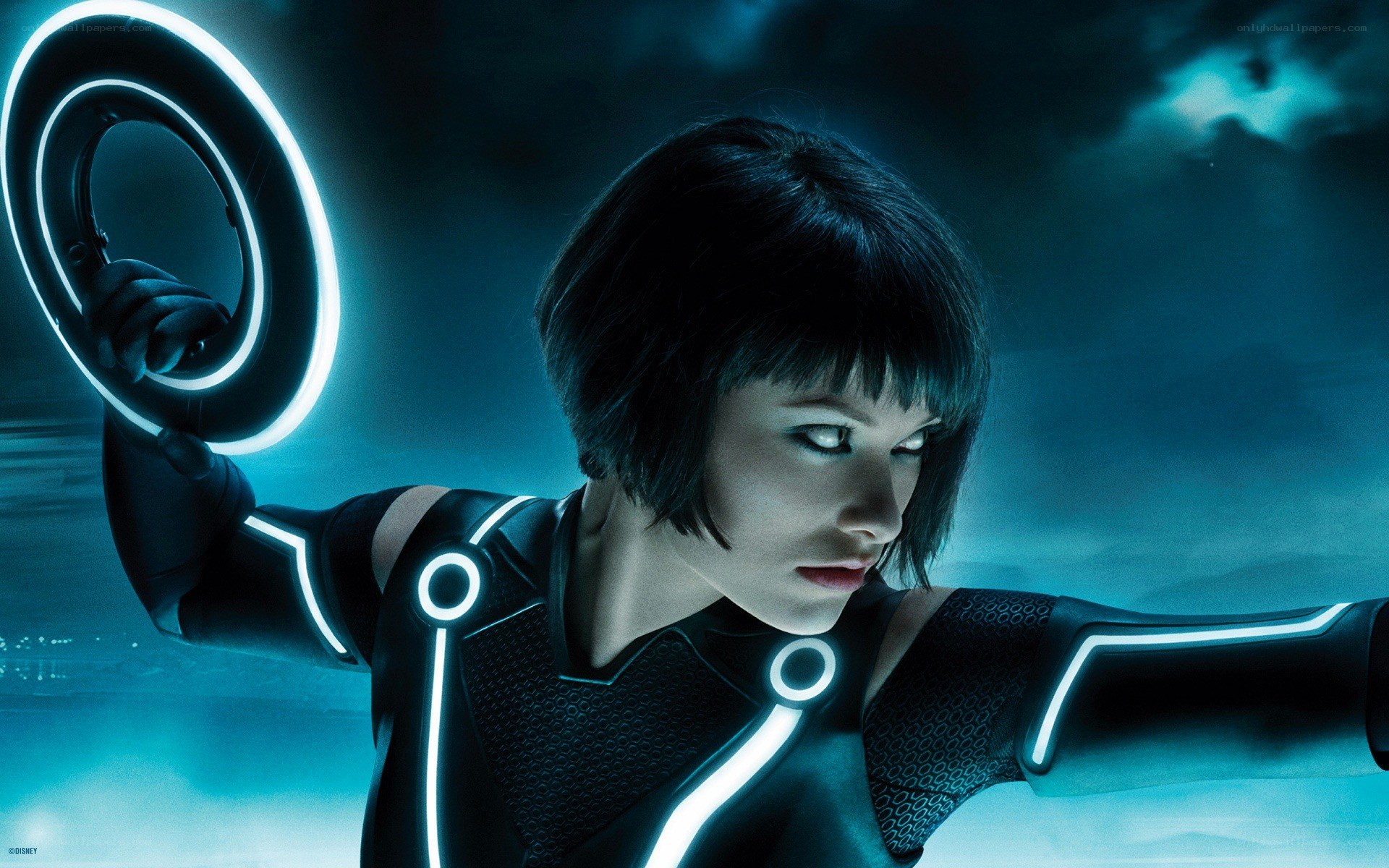 Tron: Legacy character with disc