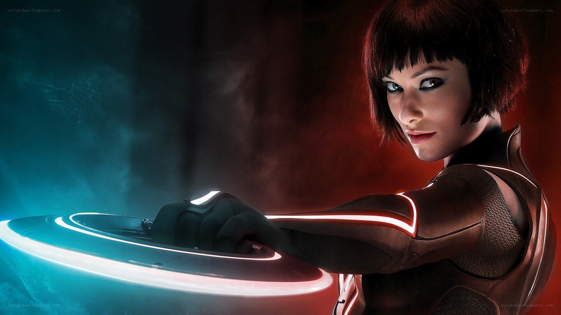 Tron: Legacy character with disc