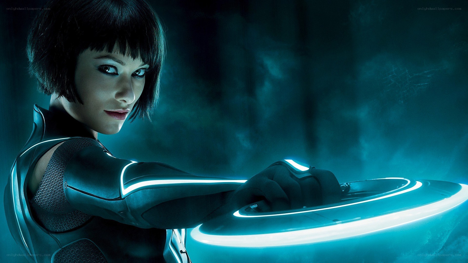 Tron: Legacy character with disc