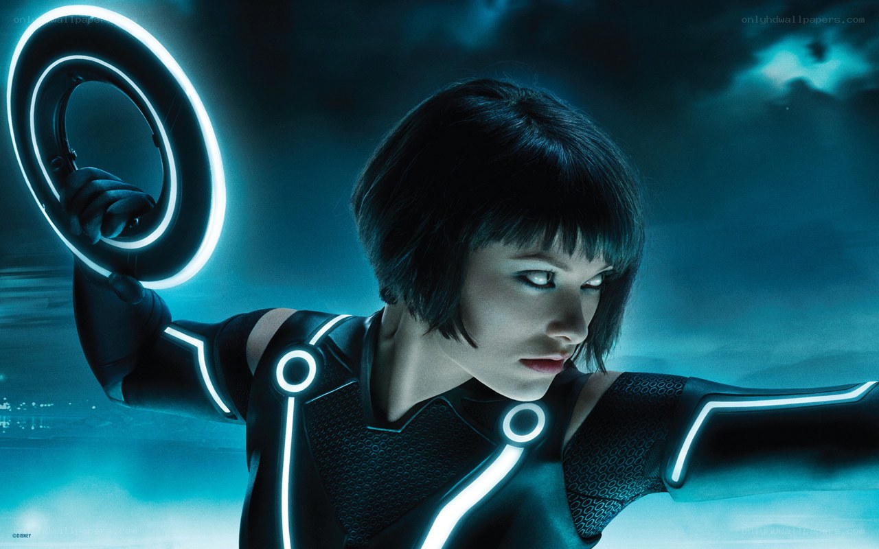 Tron: Legacy character with disc