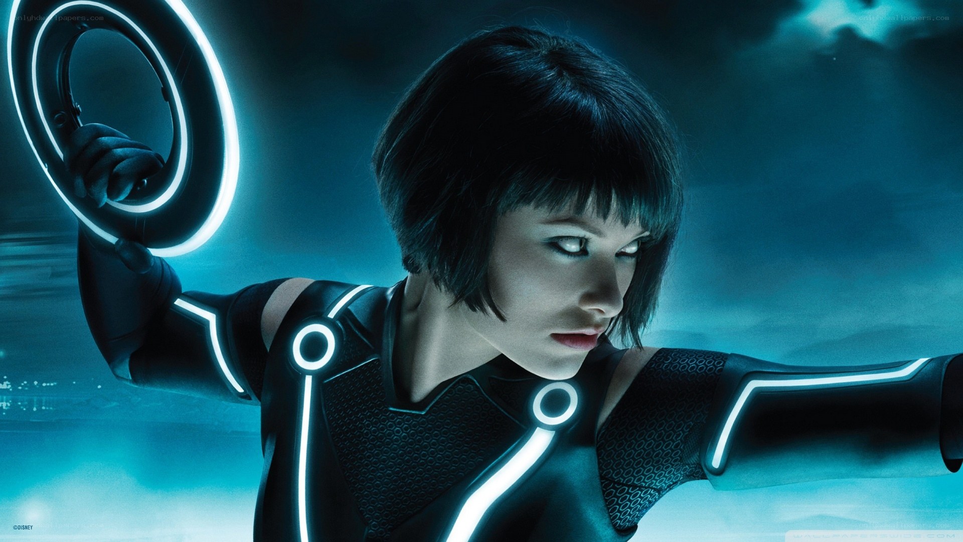 Tron: Legacy character with disc