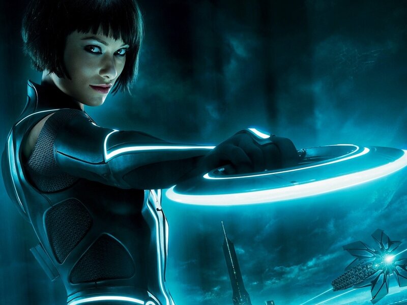 Tron: Legacy character with disc