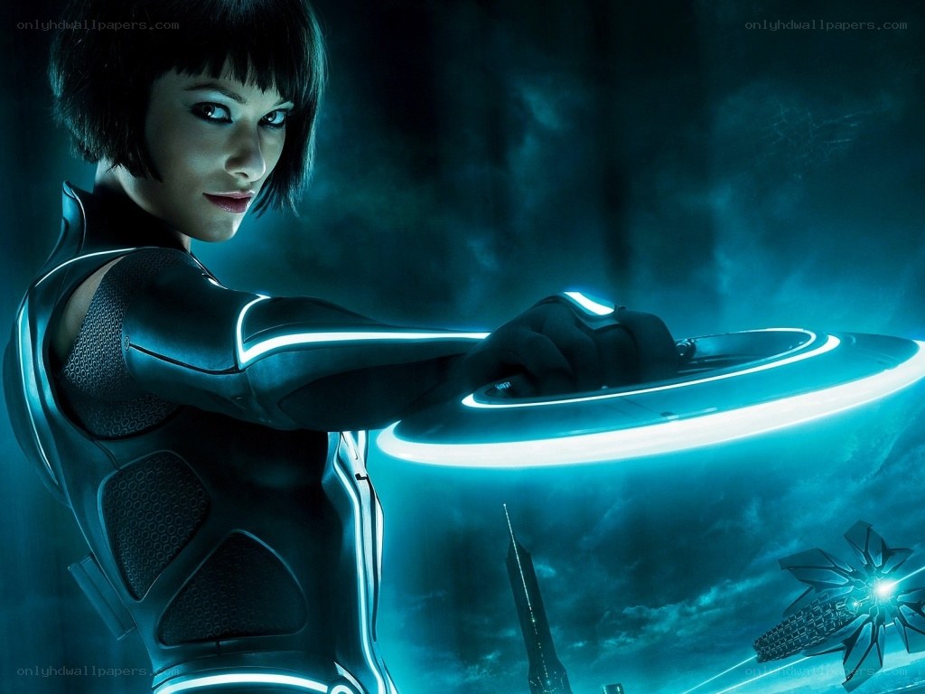 Tron: Legacy character with disc