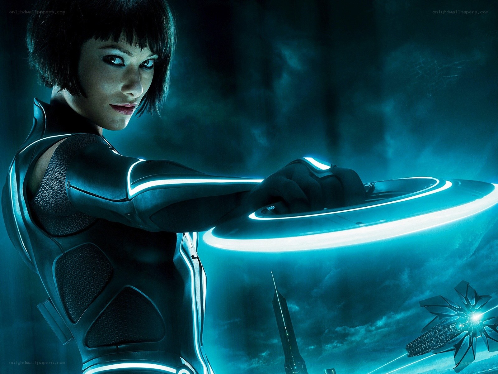 Tron: Legacy character with disc