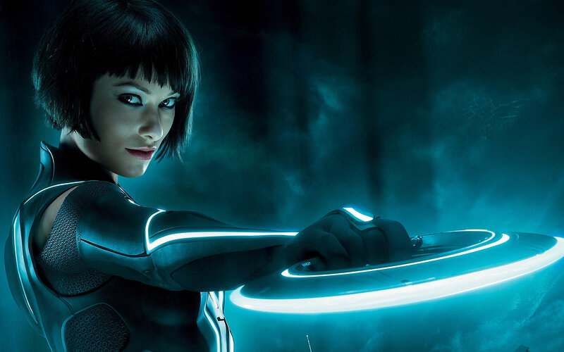 Tron: Legacy character with disc