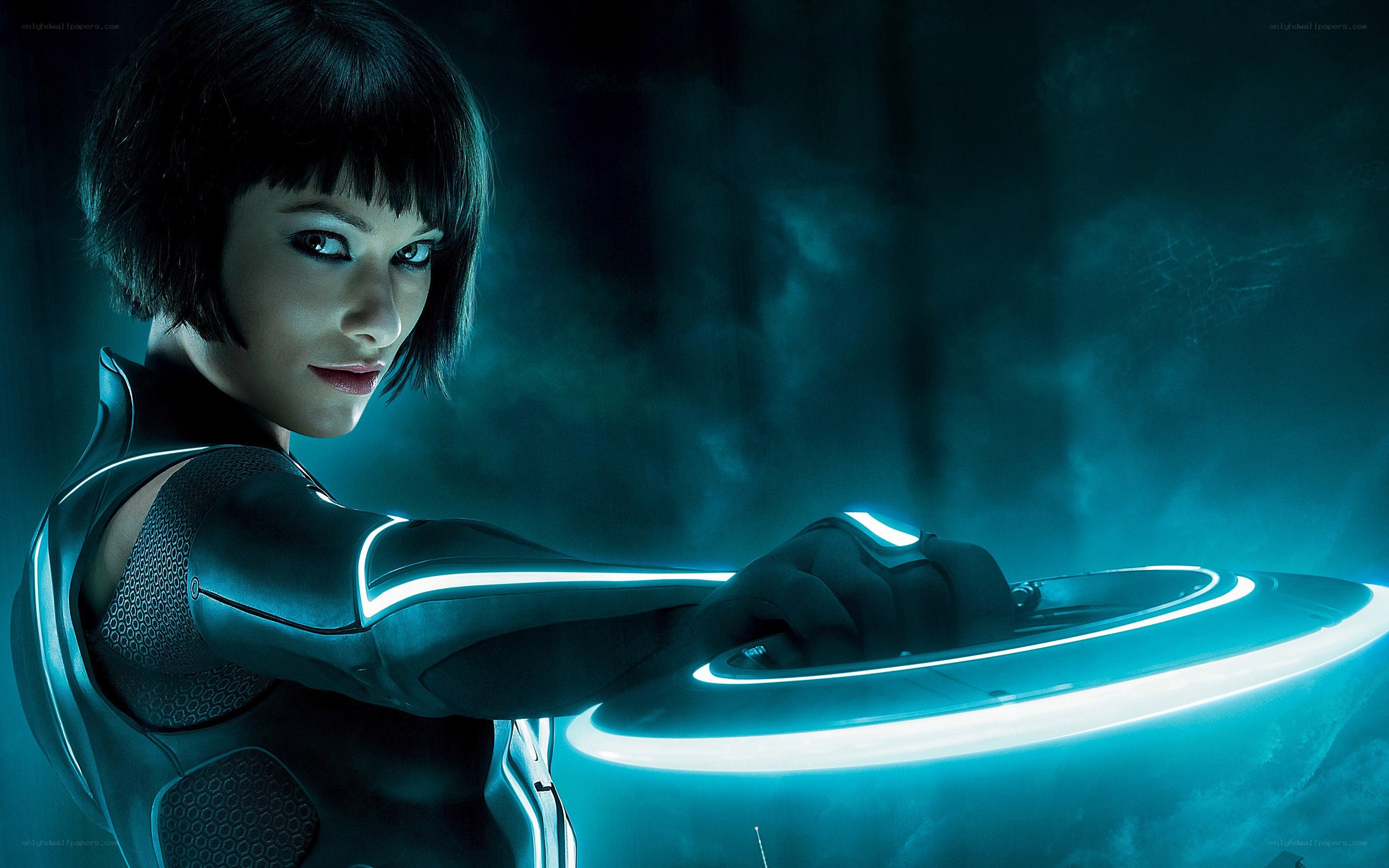 Tron: Legacy character with disc