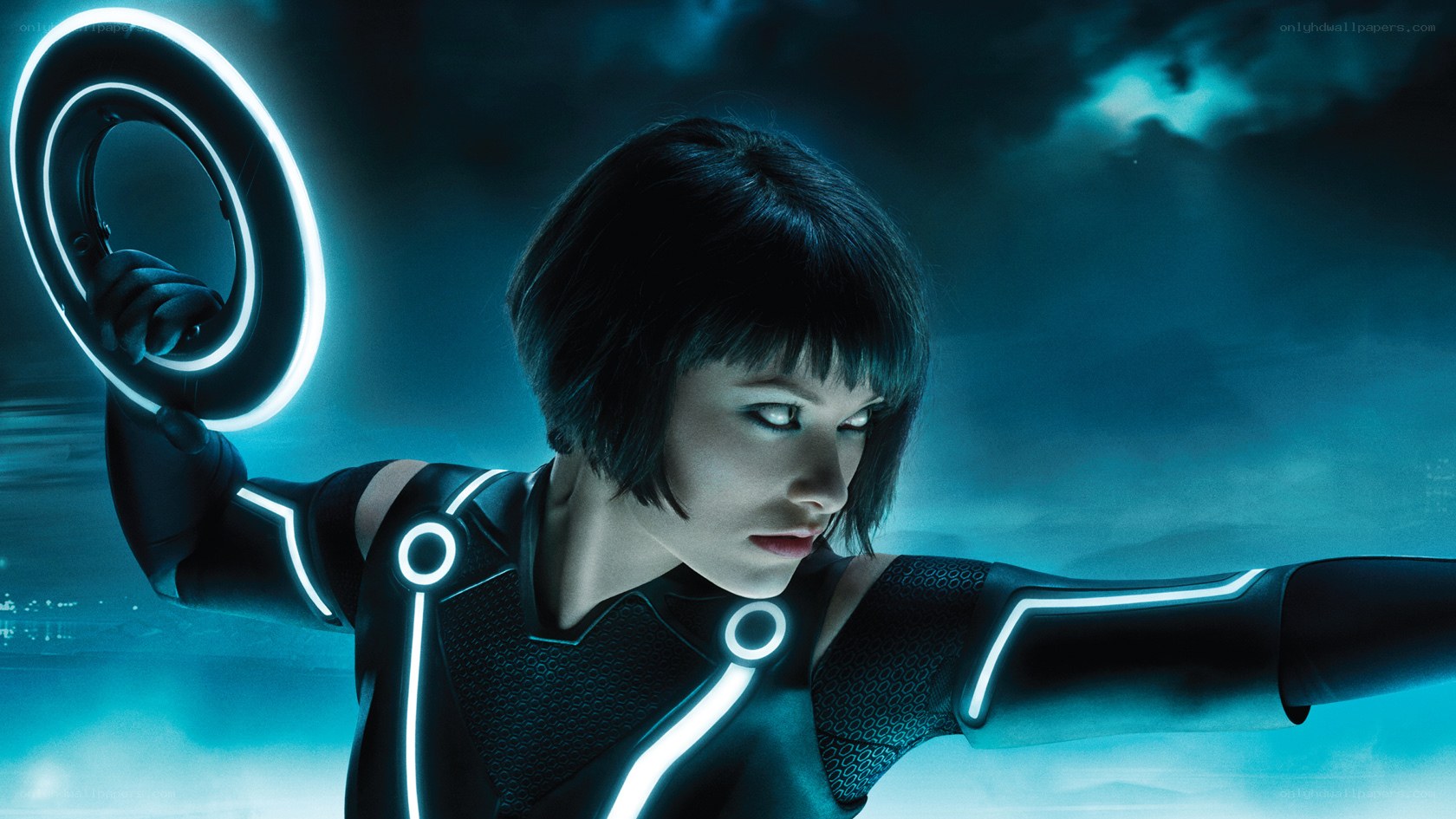 Tron: Legacy character with disc
