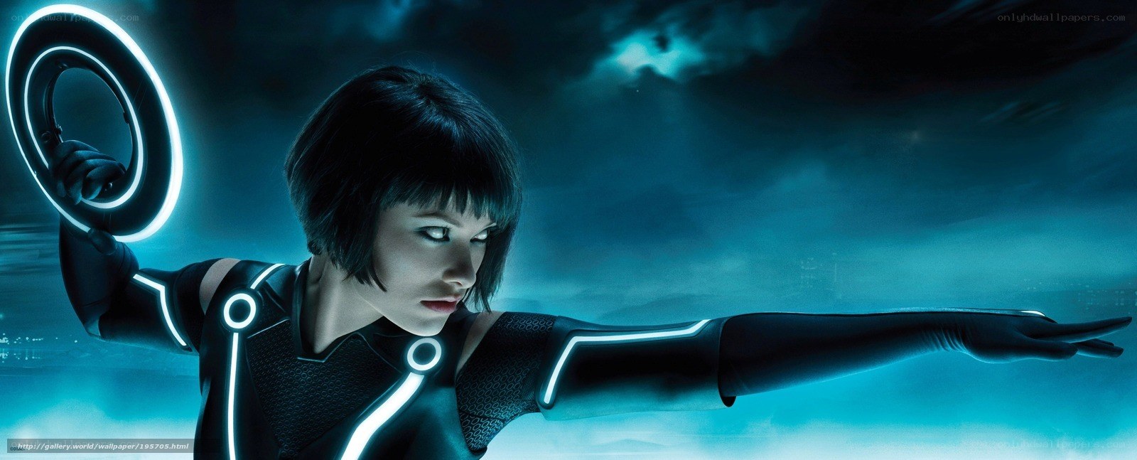 Tron: Legacy character with disc