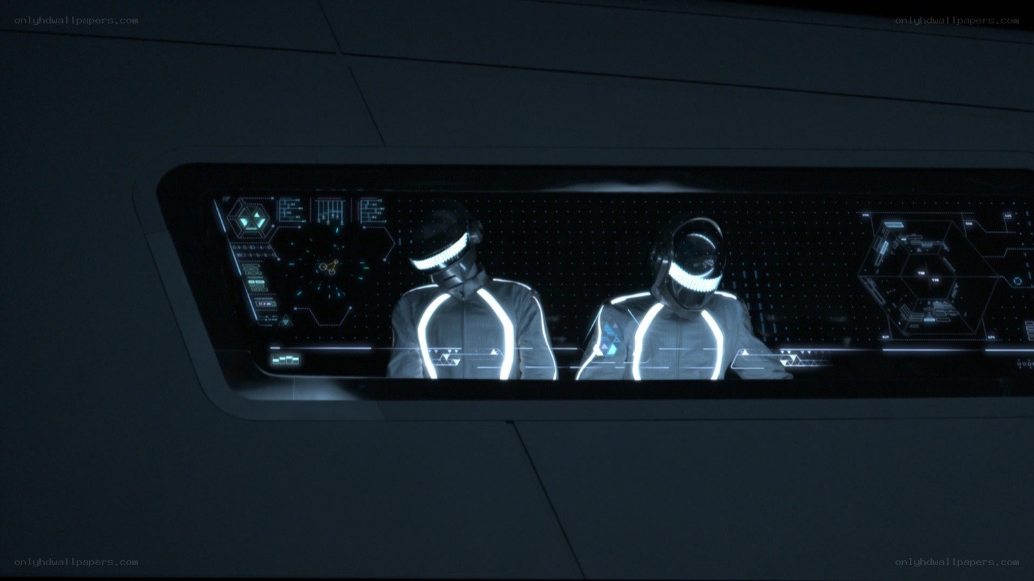 Tron: Legacy characters in cockpit