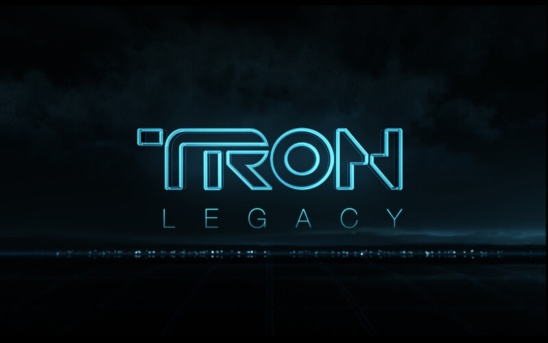 Tron Legacy Logo — Blue, Dramatic, Night