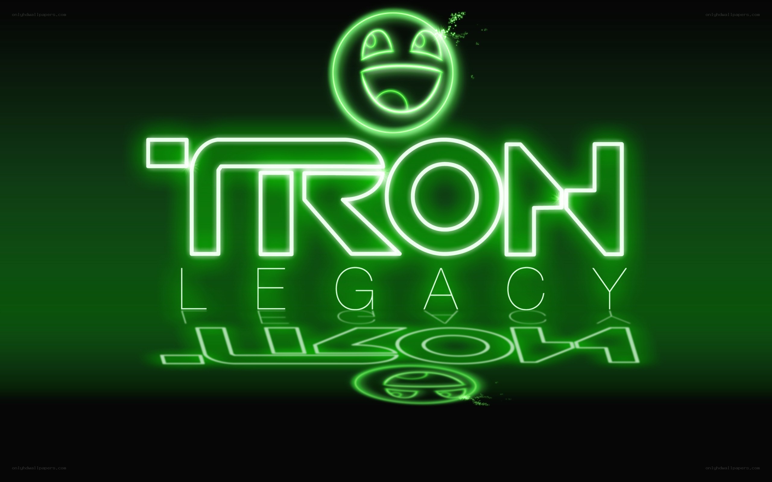 Tron Legacy logo with smiley