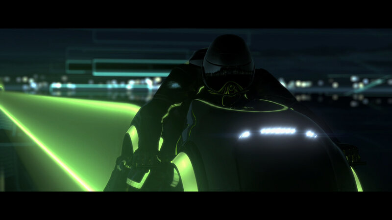 Tron: Legacy motorcycle scene