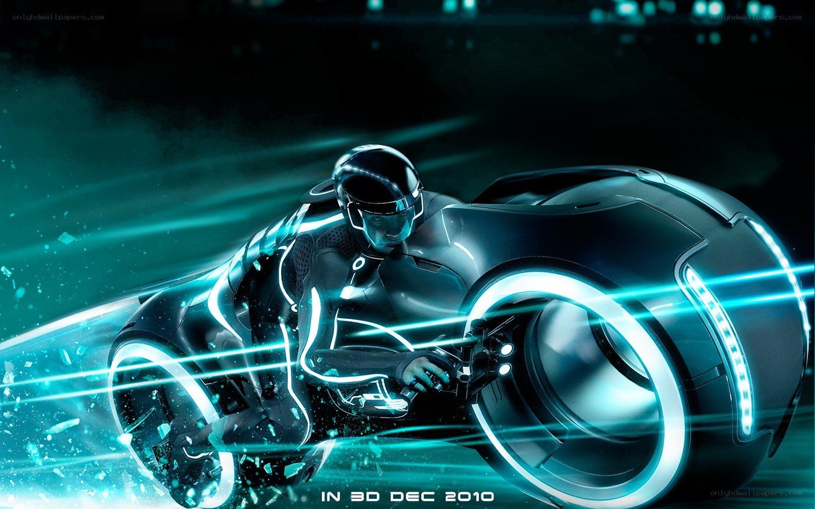 Tron: Legacy motorcycle scene