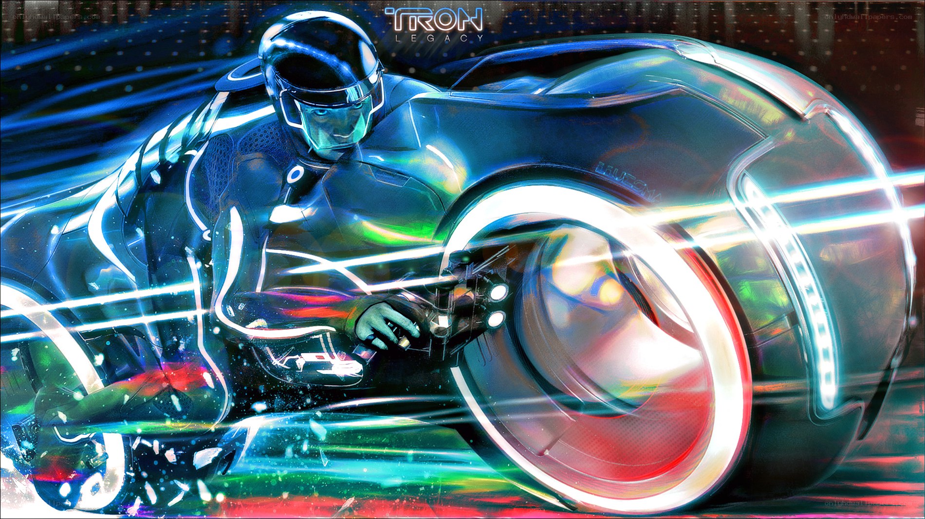 Tron Legacy Rider on Light Cycle