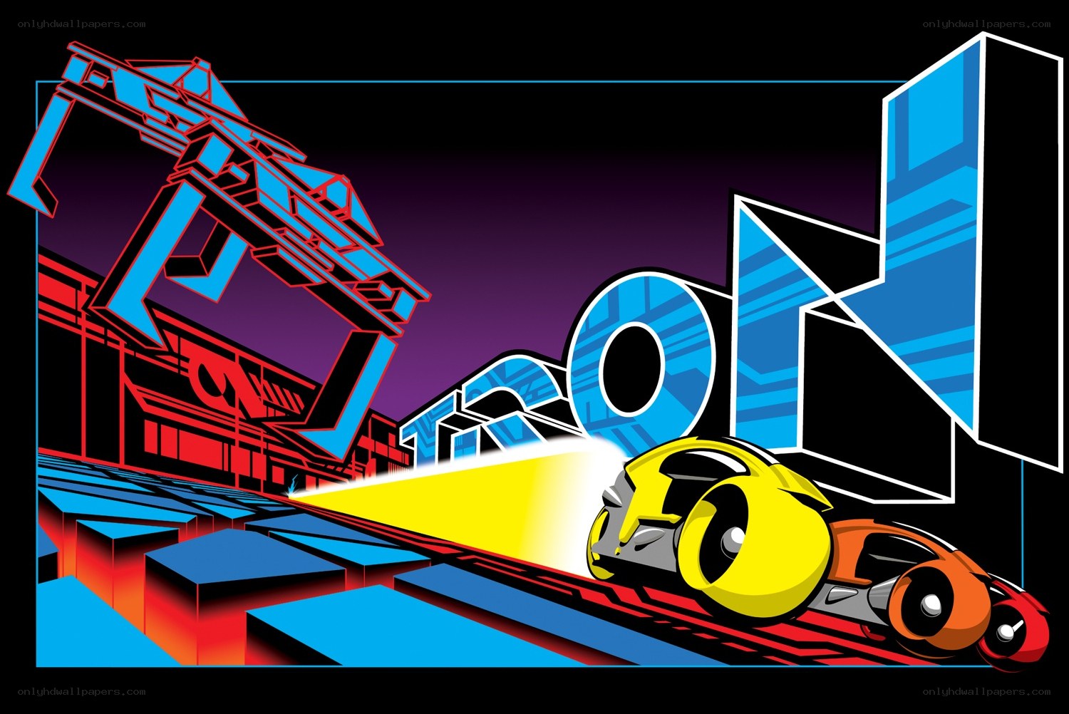 Tron light cycle artwork