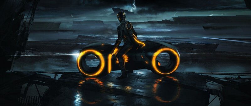 Tron light cycle rider