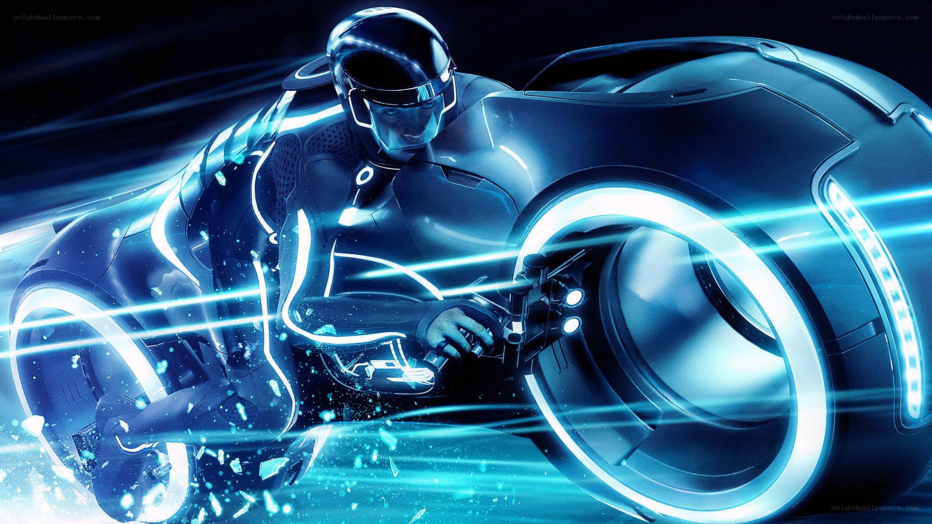 Tron light cycle rider