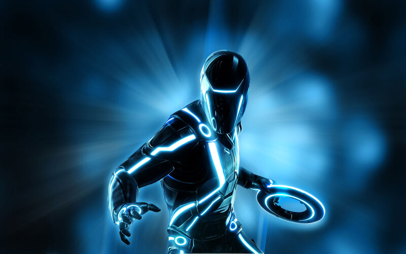 Tron Light Cycle Rider — Blue