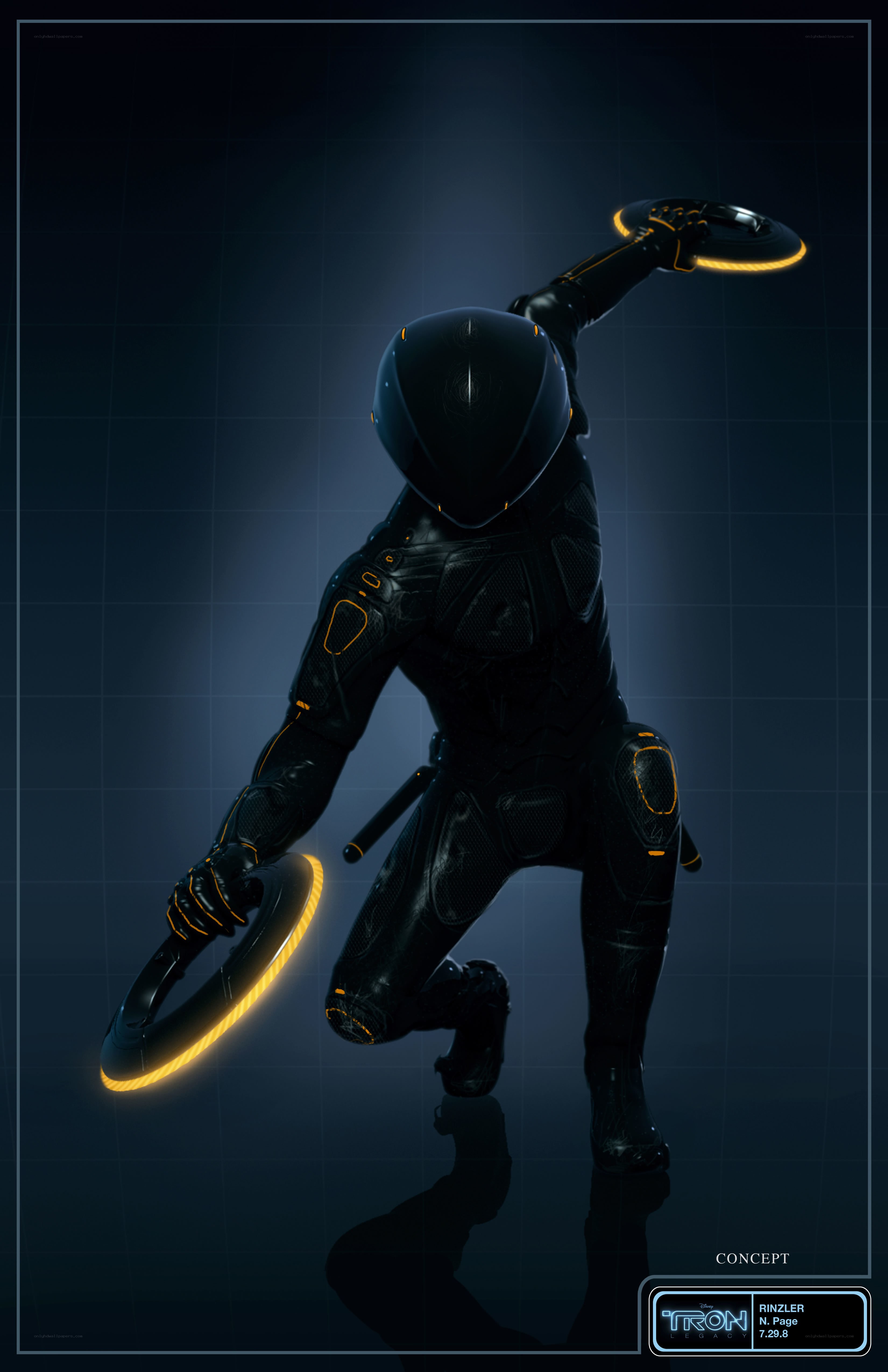Tron light cycle rider concept