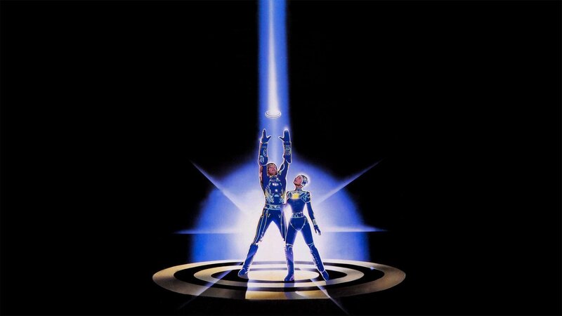 Tron light cycle scene