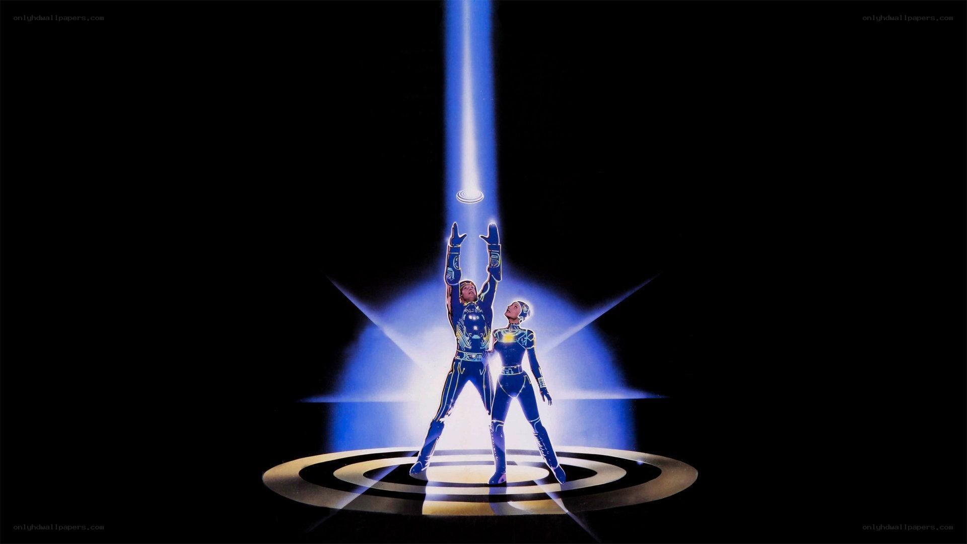 Tron light cycle scene