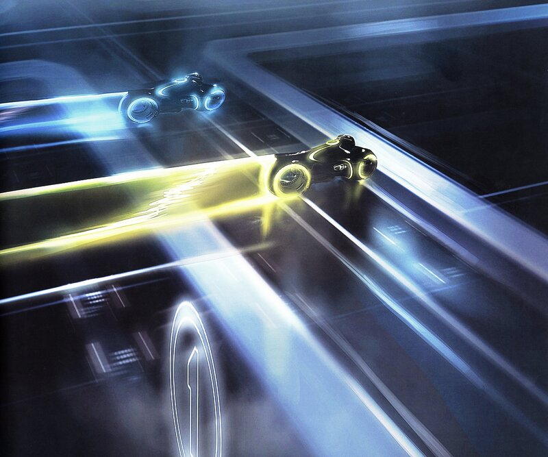 Tron light cycles racing