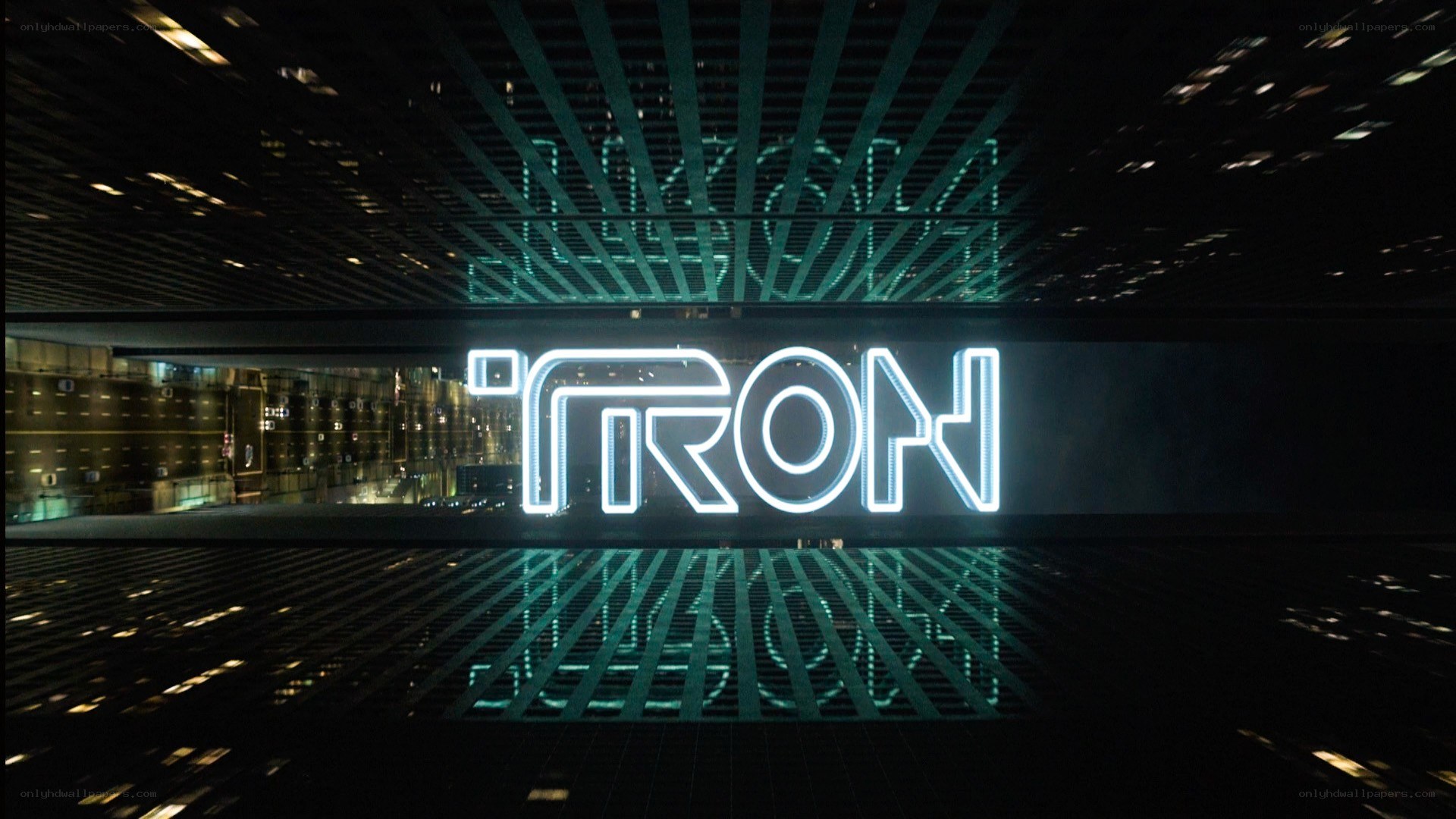 Tron logo in digital environment