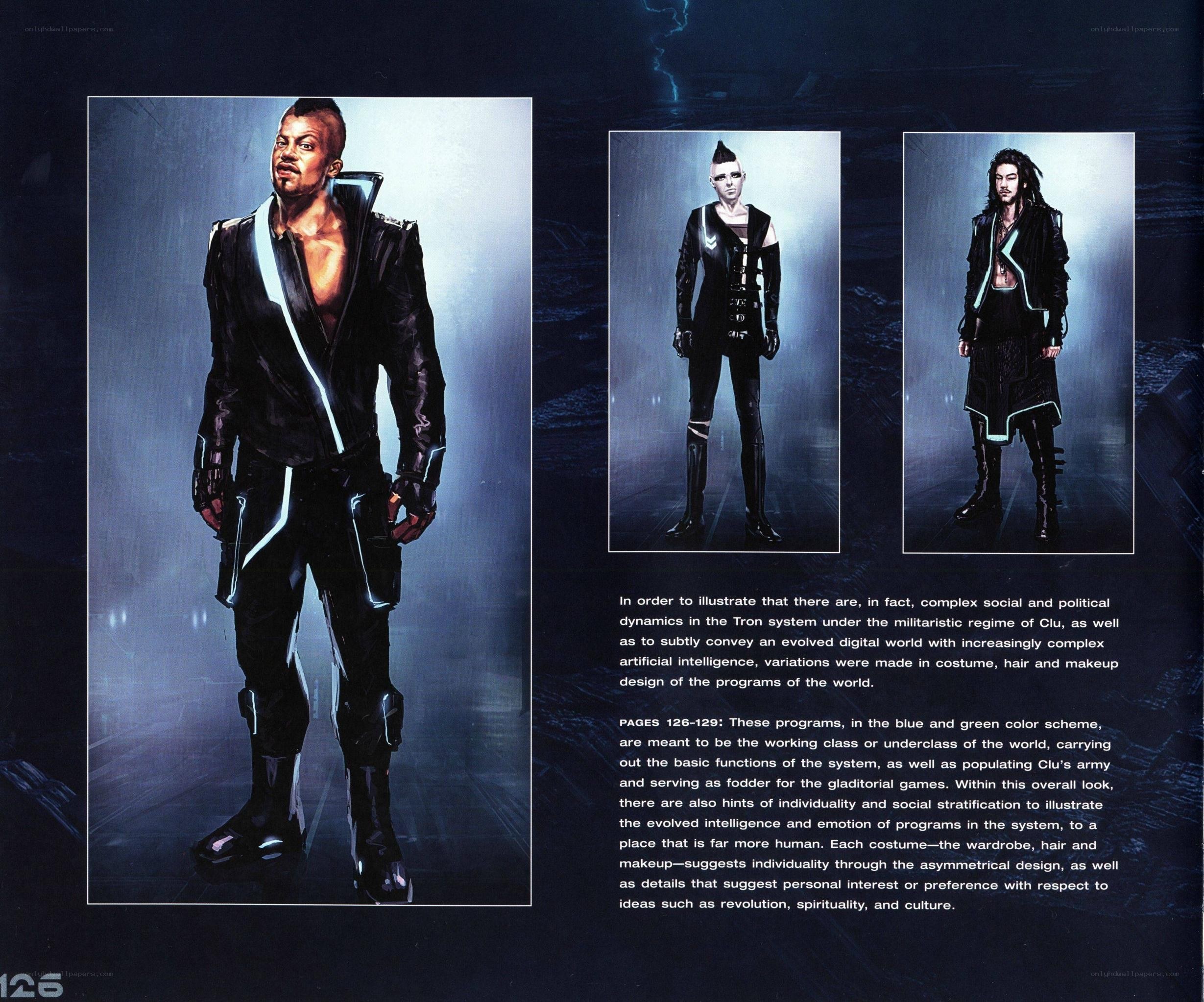 Tron program character designs