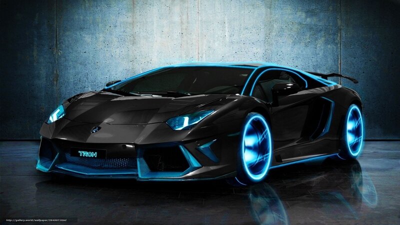 Tron-themed sports car