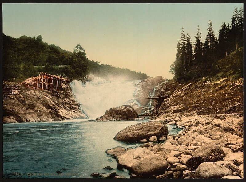Trondheim Waterfall Scene