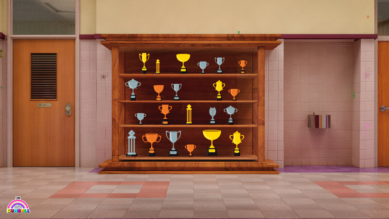 Trophy Case in Hallway