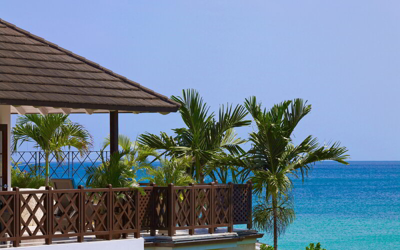 Tropical Balcony View — Blue, Serene, Afternoon