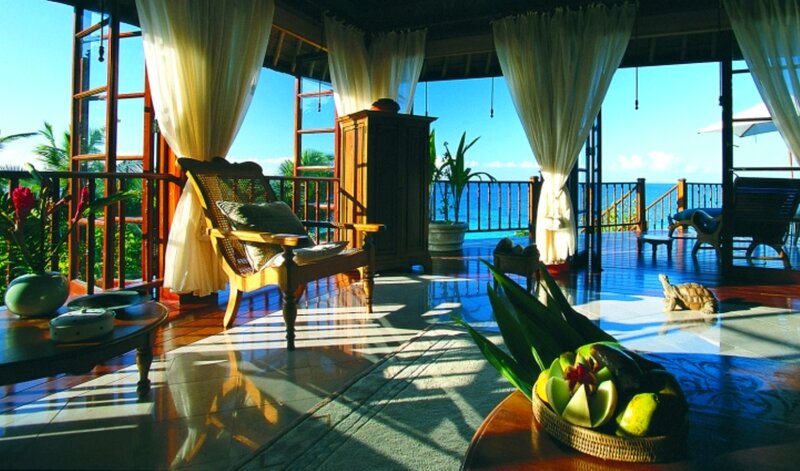 Tropical Balcony View — Blue