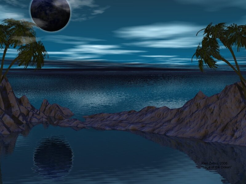 Tropical Bay at Night