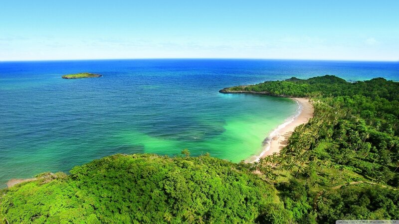 Tropical Bay with Beach