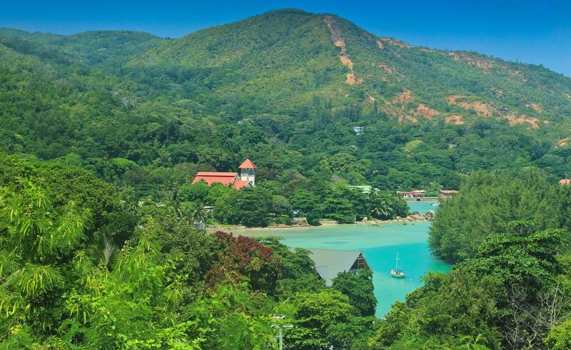 Tropical Bay with Church