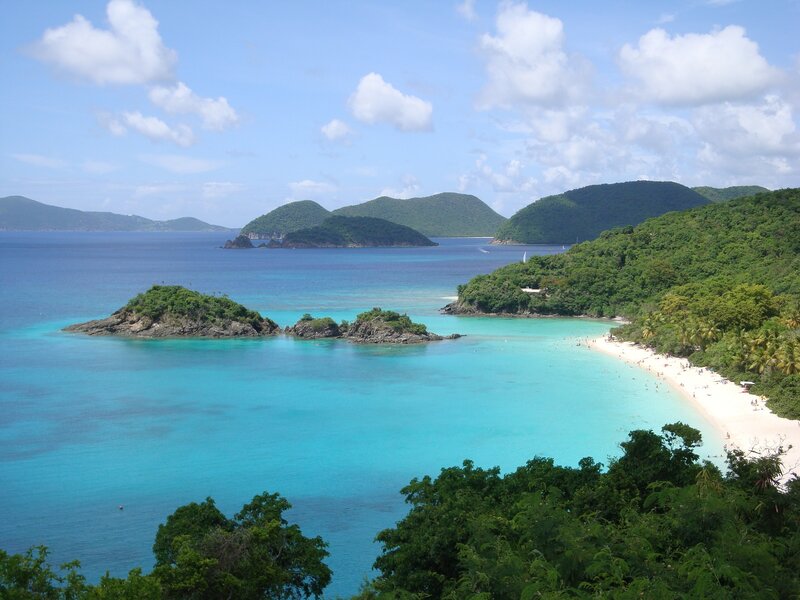 Tropical Bay with Islands — Blue, Serene, Afternoon